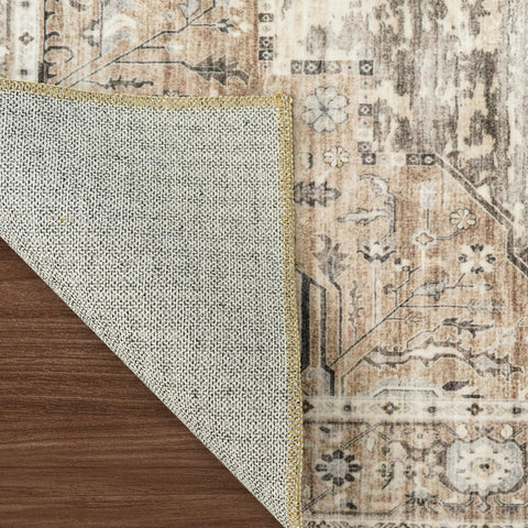 RUUGME beige 3X12 runner rug blends with neutral home decor.