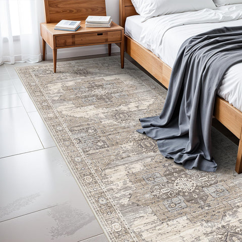 RUUGME 3X12 runner rug offers a soft texture underfoot for bedrooms.