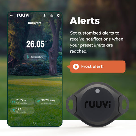 RuuviTag Pro air pressure sensor supports altitude and weather tracking.