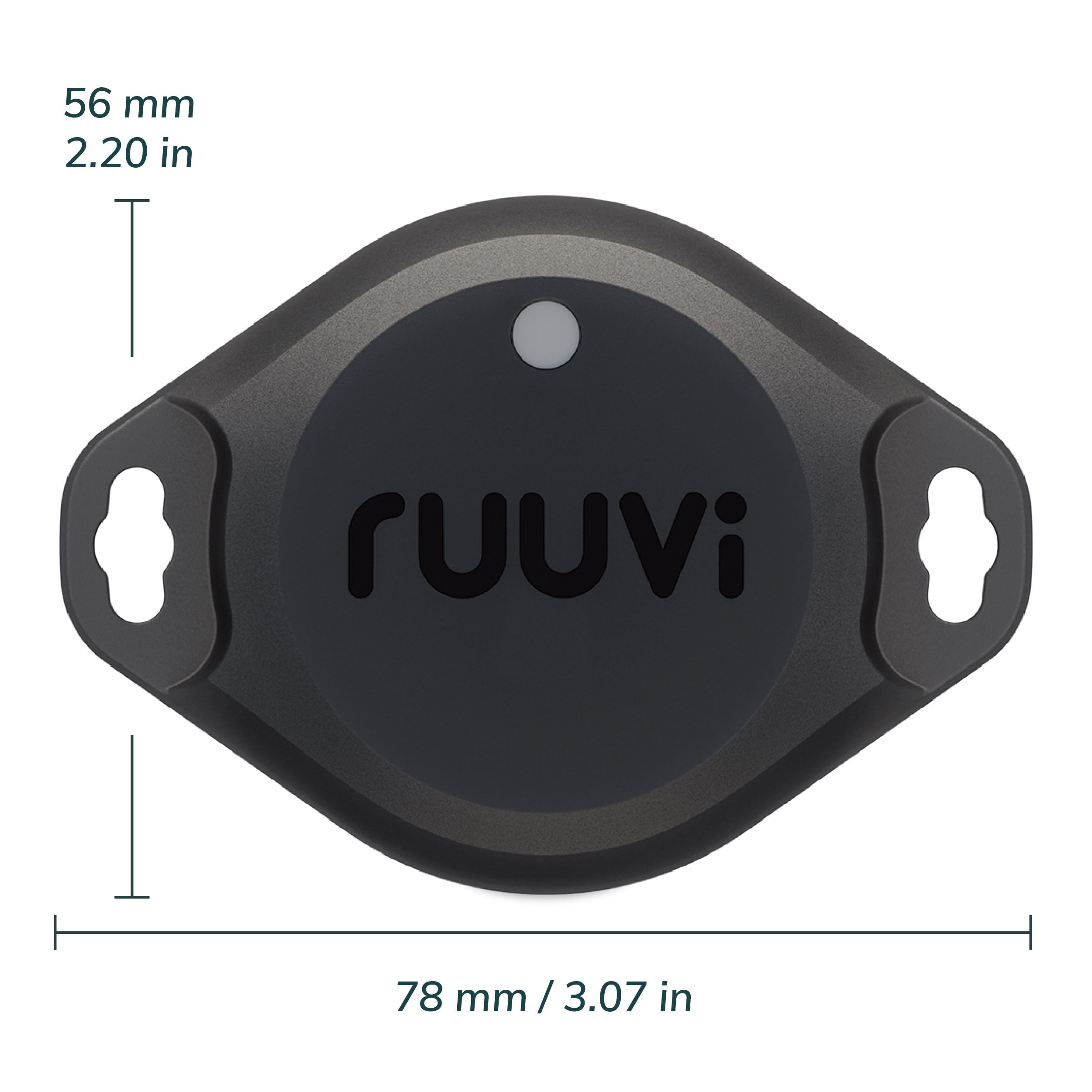 RuuviTag Pro IP67 housing endures dust and water exposure in tough environments.