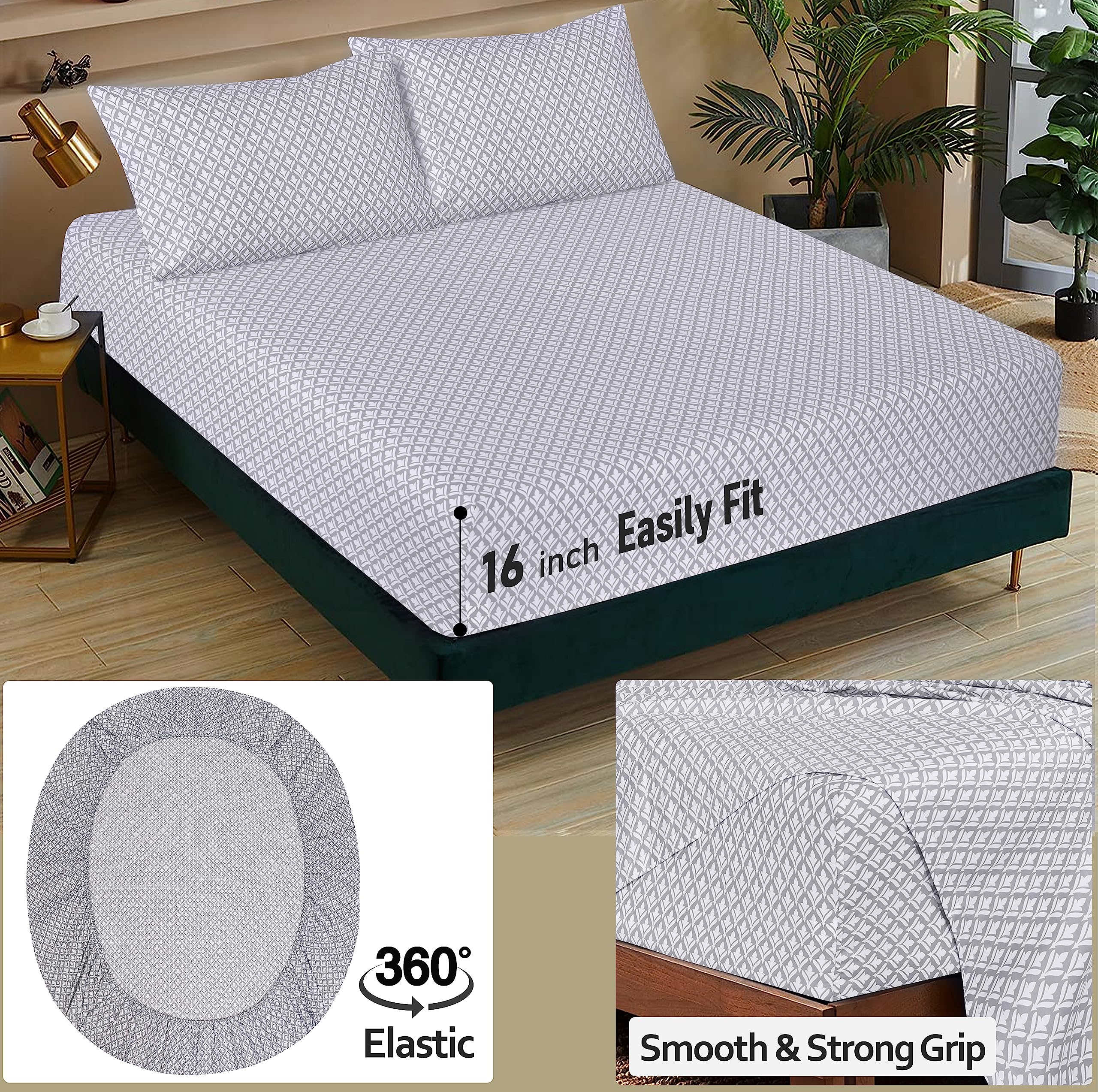 RUVANTI bed on crisp percale for year-round comfort.