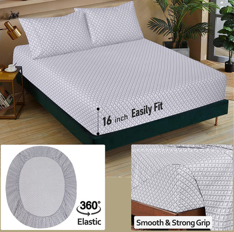 RUVANTI bed on crisp percale for year-round comfort.