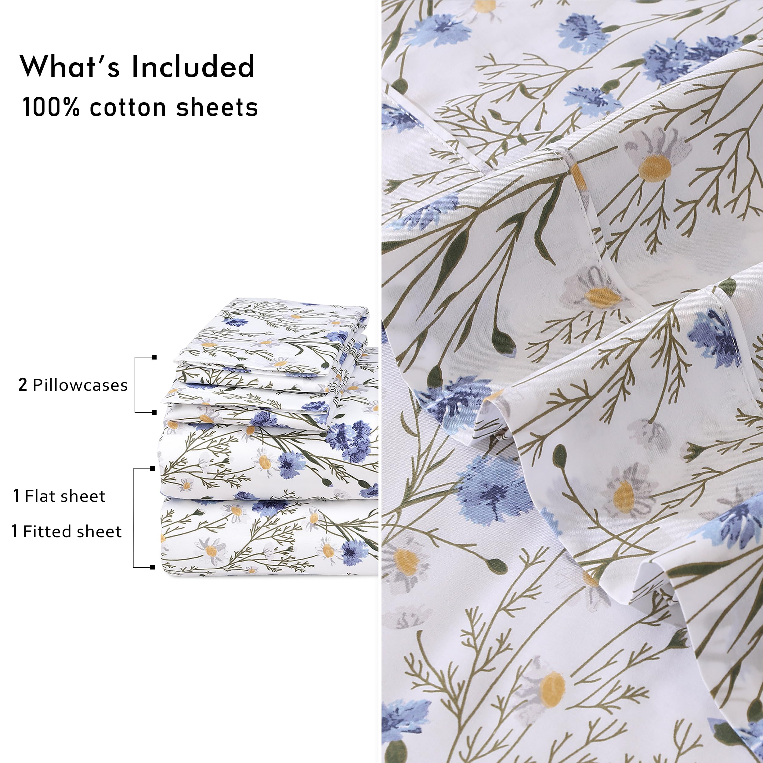 RUVANTI bedroom ambience elevates with fresh floral vibes using Sweet Pea bedding.
