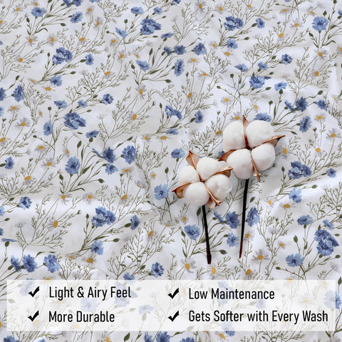 RUVANTI bedroom setup with crisp white percale sheets