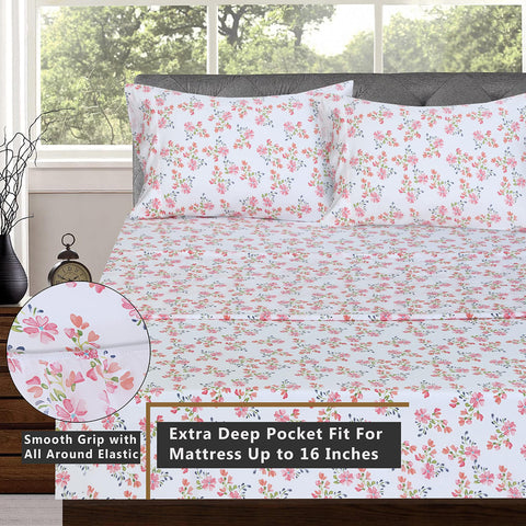 RUVANTI Bloomex floral-percale close-up shows colorfast dyes and durable weave.