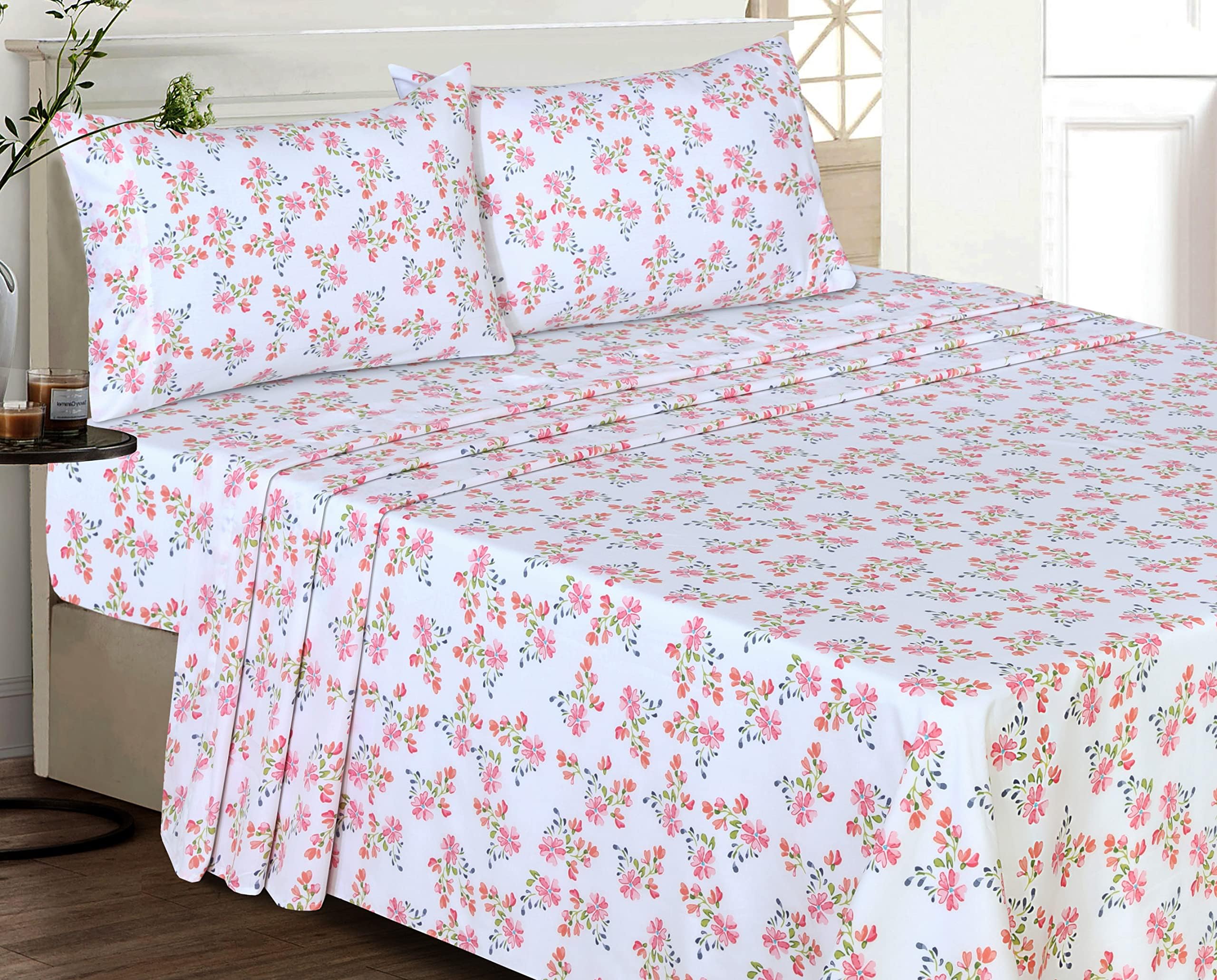 RUVANTI Bloomex percale fitted sheet 16in pocket keeps snug fit all night