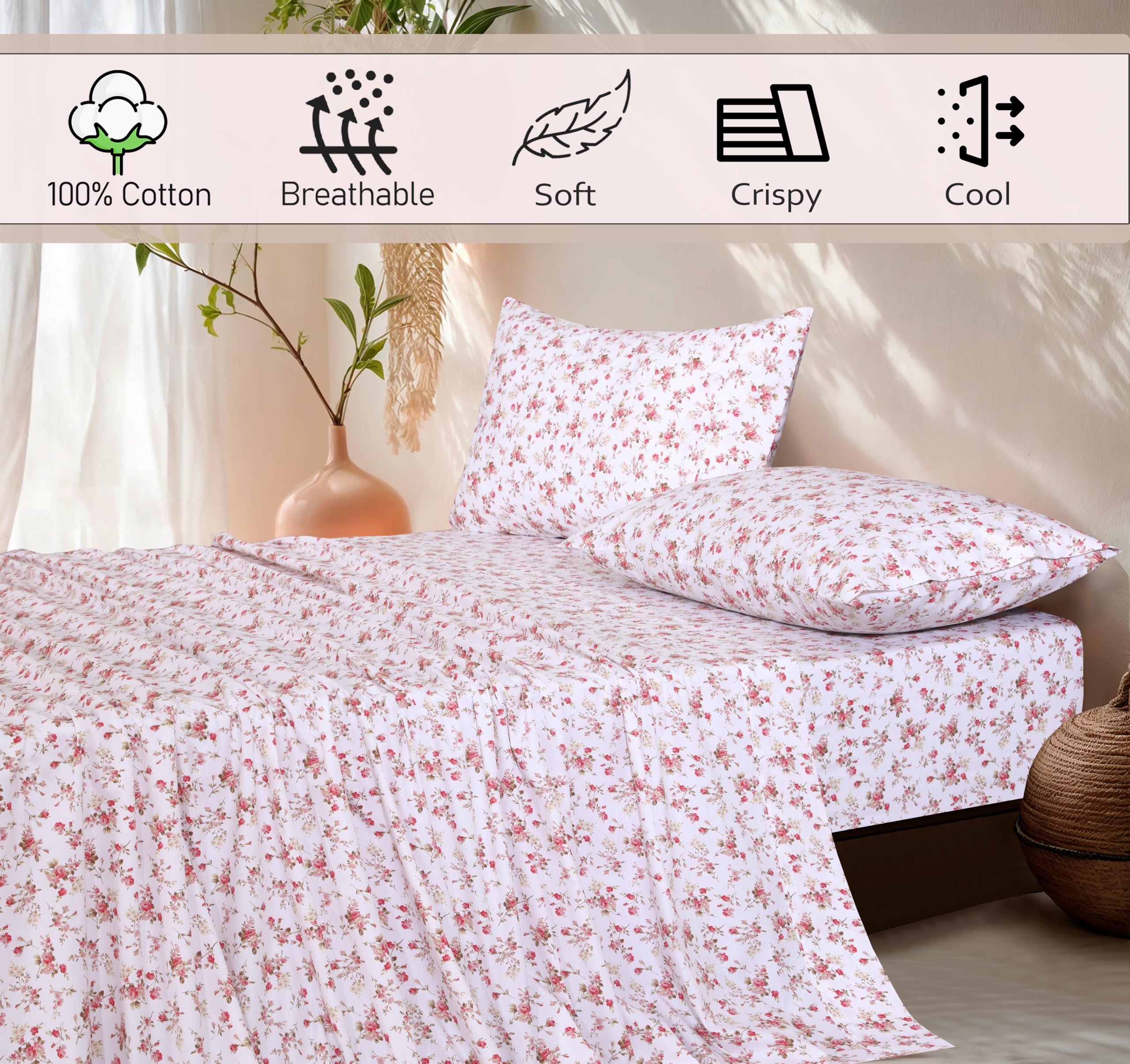 Vibrant floral Bouquet print remains colorfast after repeated washes