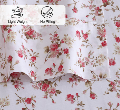 Close-up of the breathable percale weave highlights durability and airy texture
