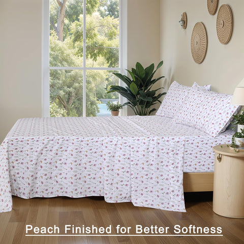 RUVANTI color options solid floral designs shown on bed setup