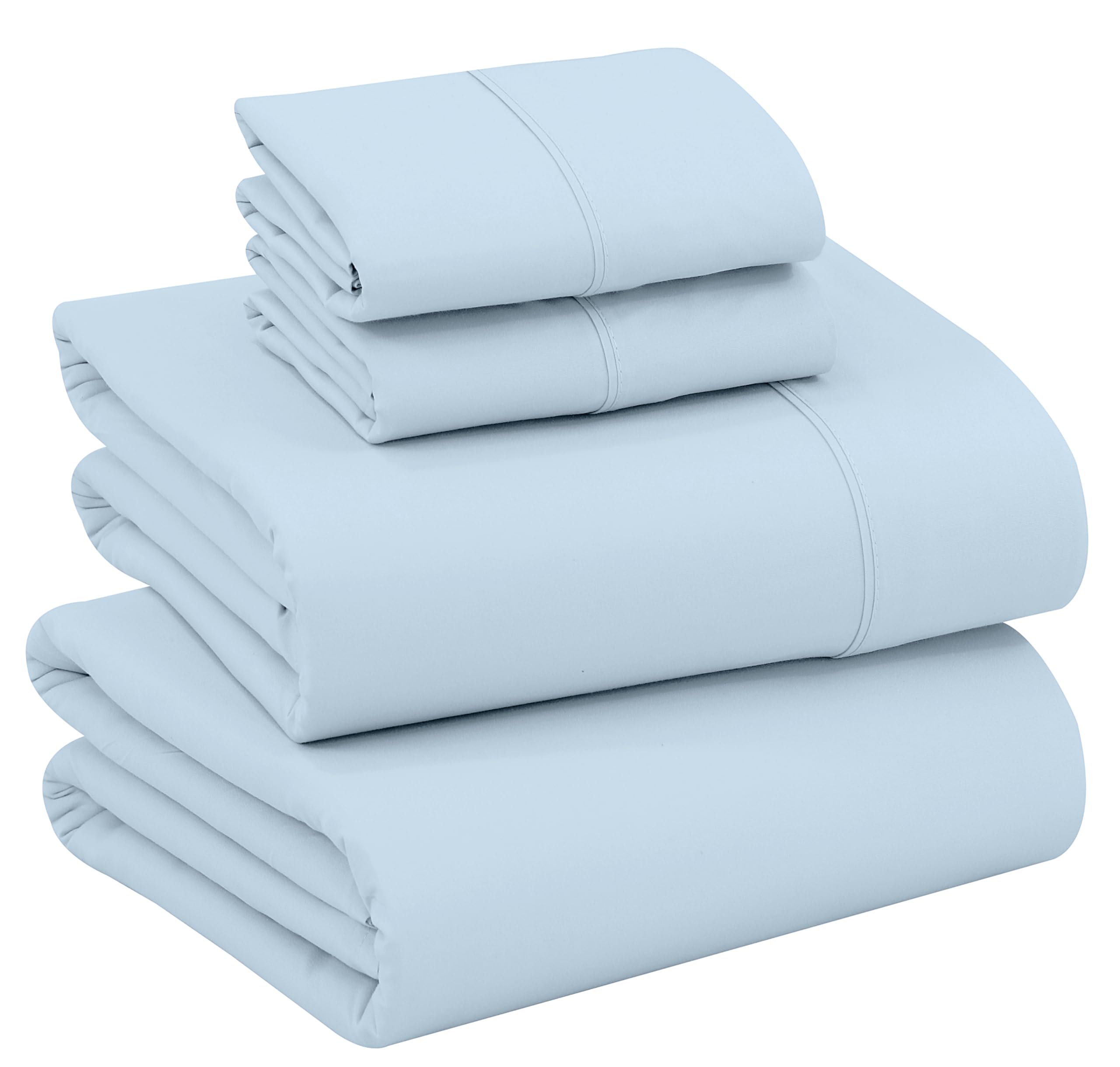 RUVANTI cotton percale sheets with crisp texture for year-round comfort.