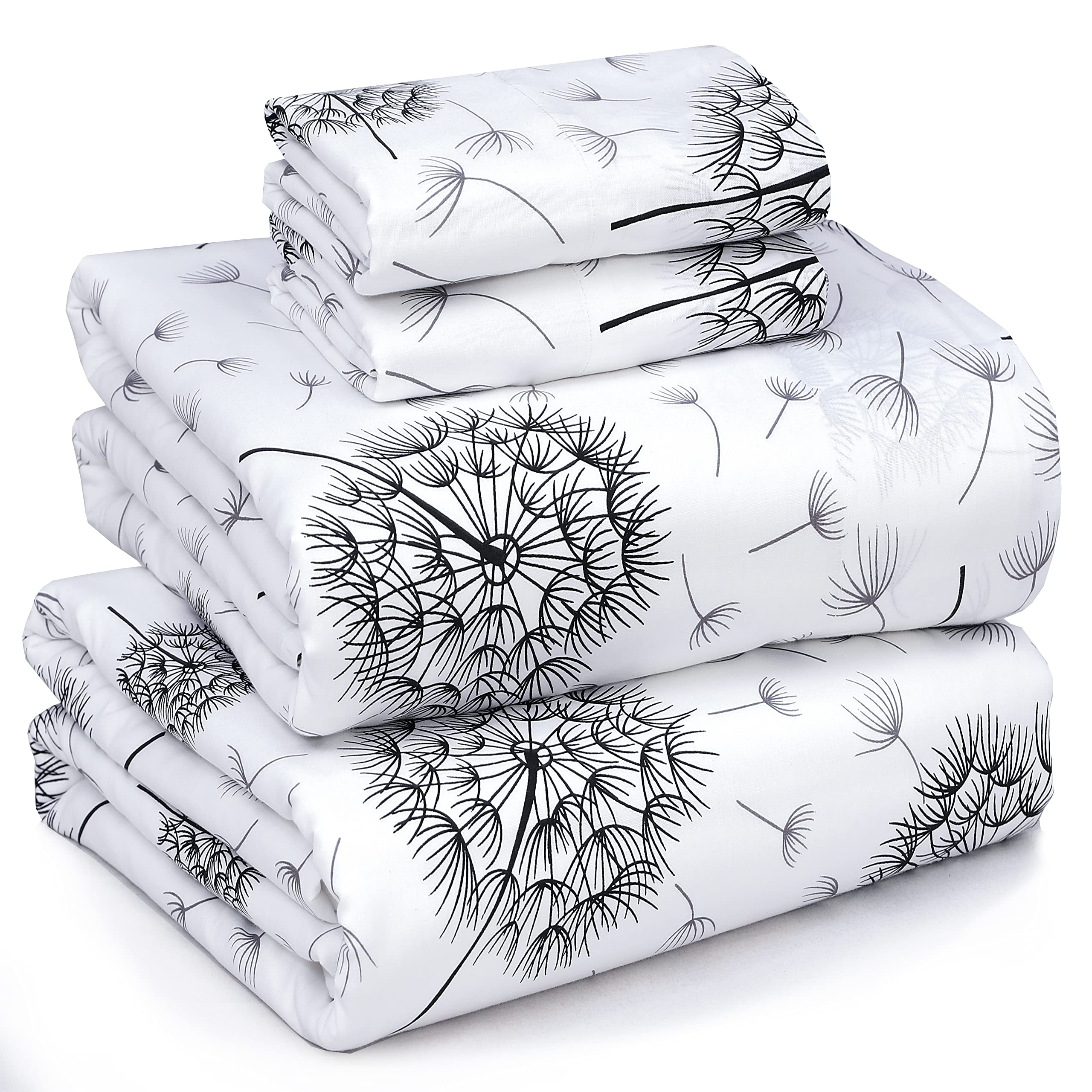RUVANTI Dandelion percale flat sheet shows crisp, cool comfort.
