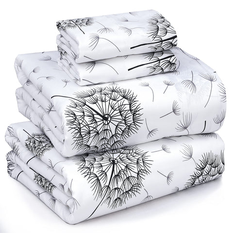 RUVANTI Dandelion percale flat sheet shows crisp, cool comfort.