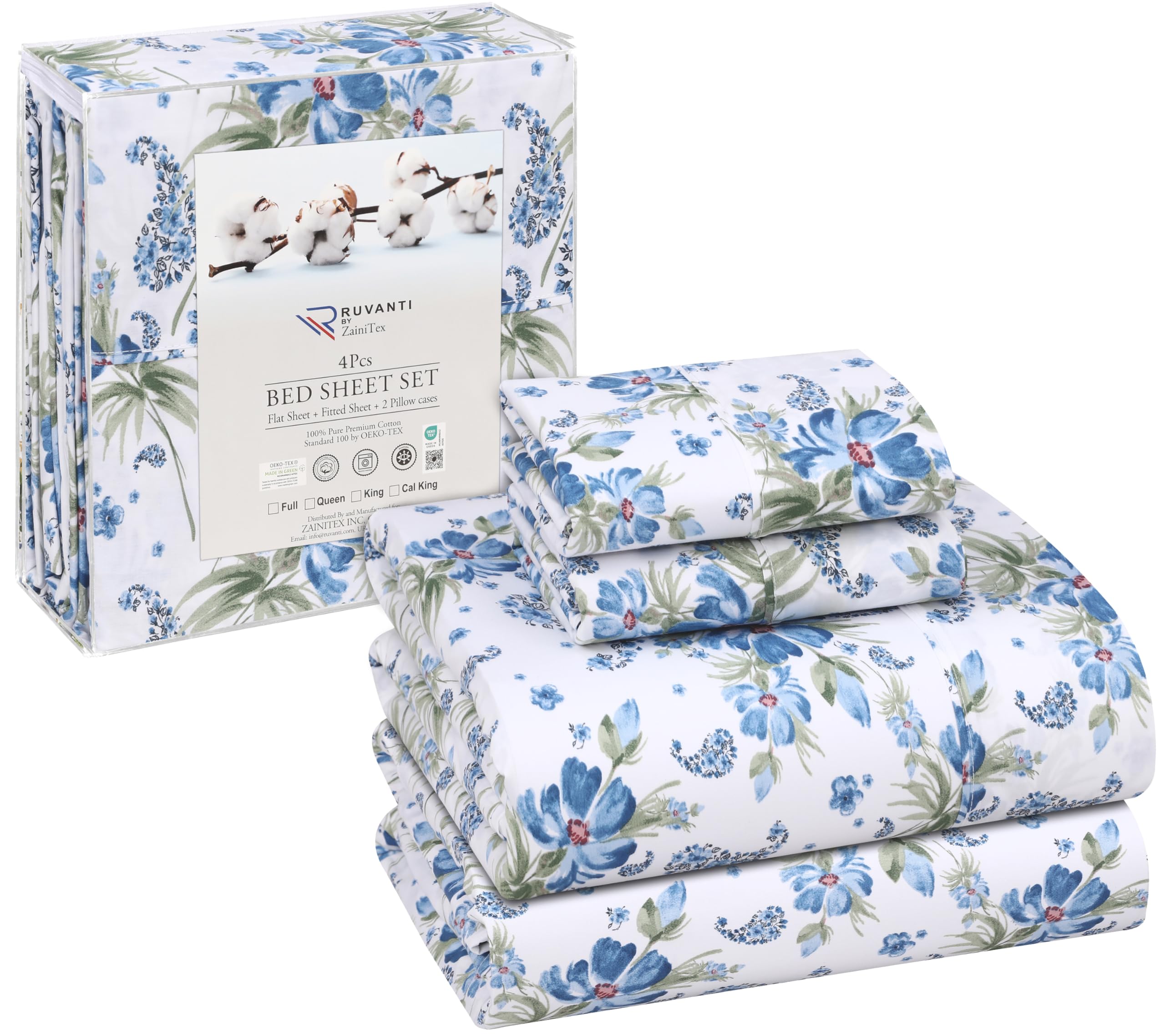 RUVANTI durable, easy-care cotton sheets ready for machine washing