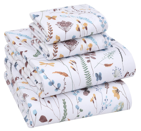 RUVANTI Fern Class flat sheet with crisp percale texture for cool, breathable sleep.