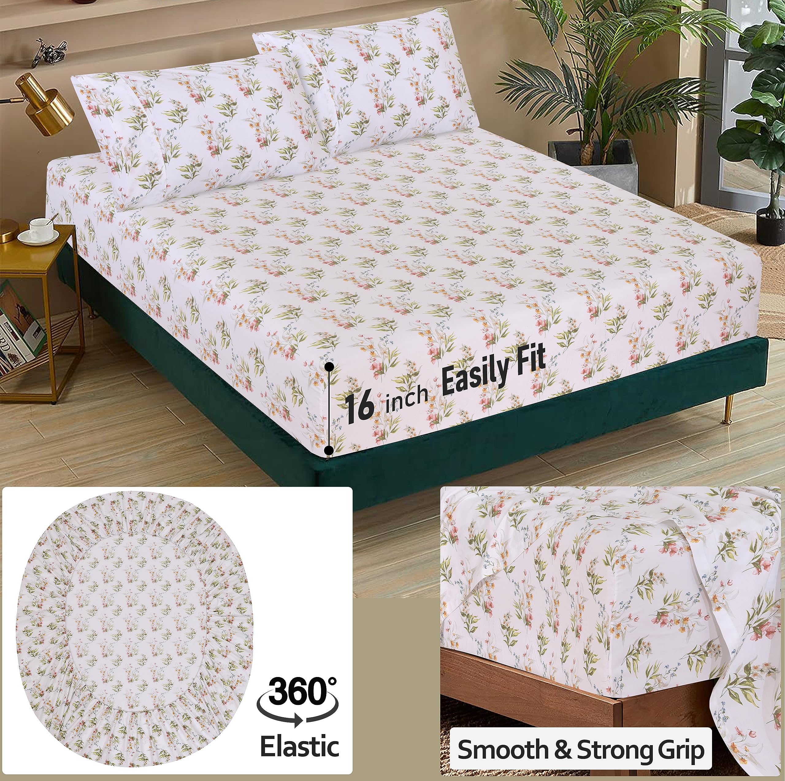 RUVANTI Floral Bliss bed set displayed on a tidy, inviting bed