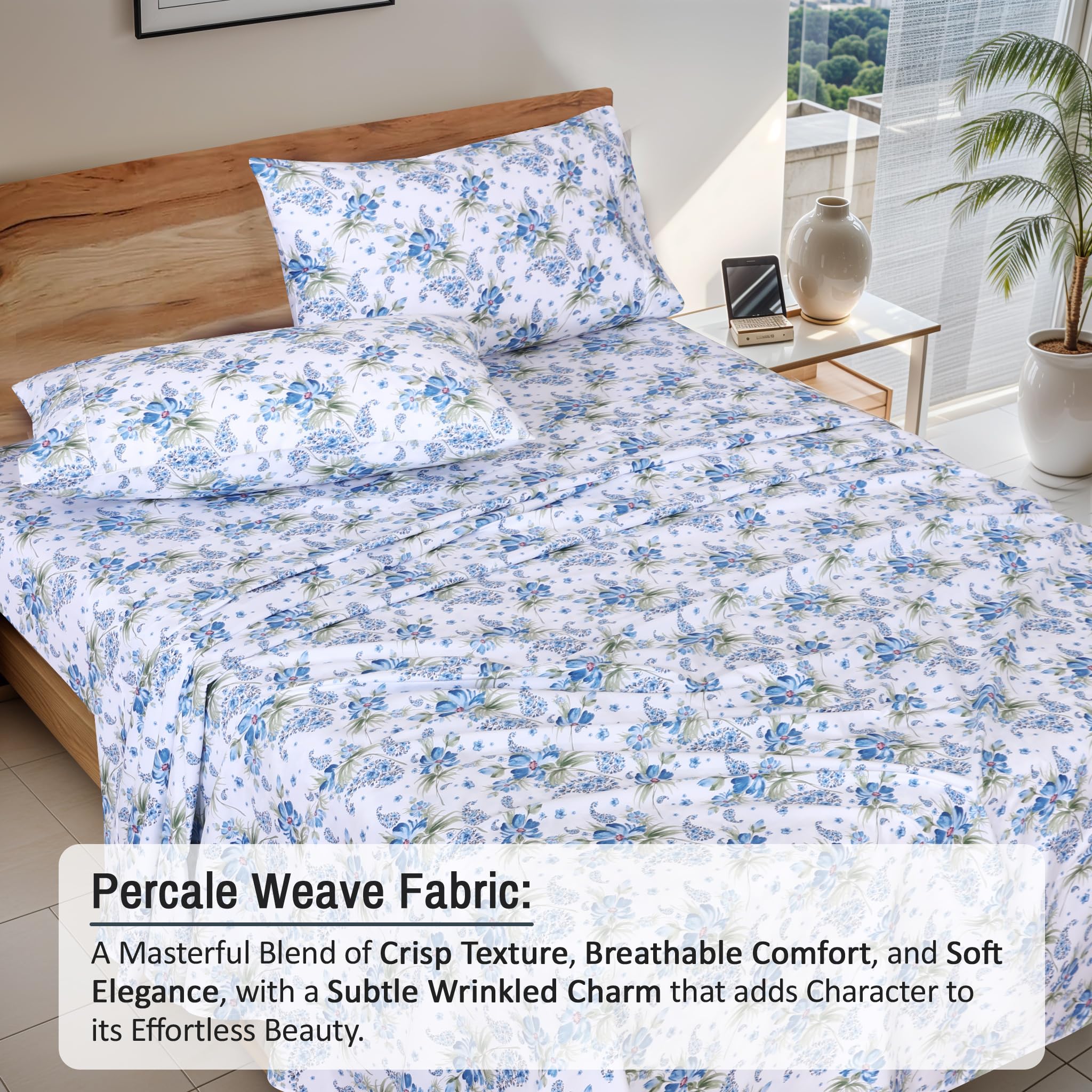 RUVANTI floral design with colorfast dyes for long-lasting pattern.