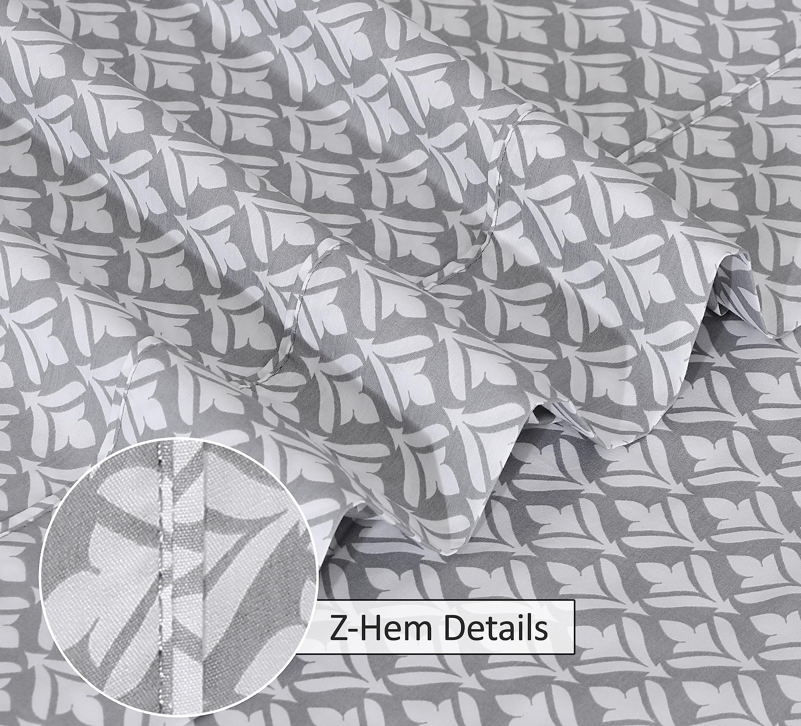 RUVANTI floral print percale texture for timeless, lightweight bedding.