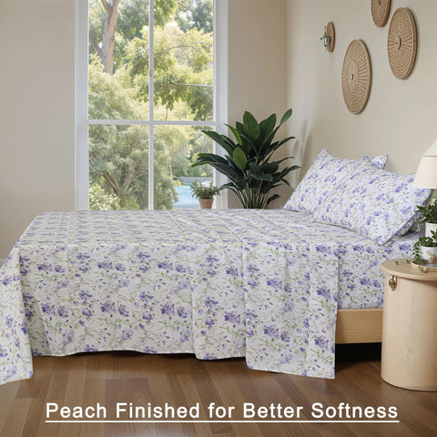 RUVANTI heather-colored queen sheets complement diverse bedrooms.
