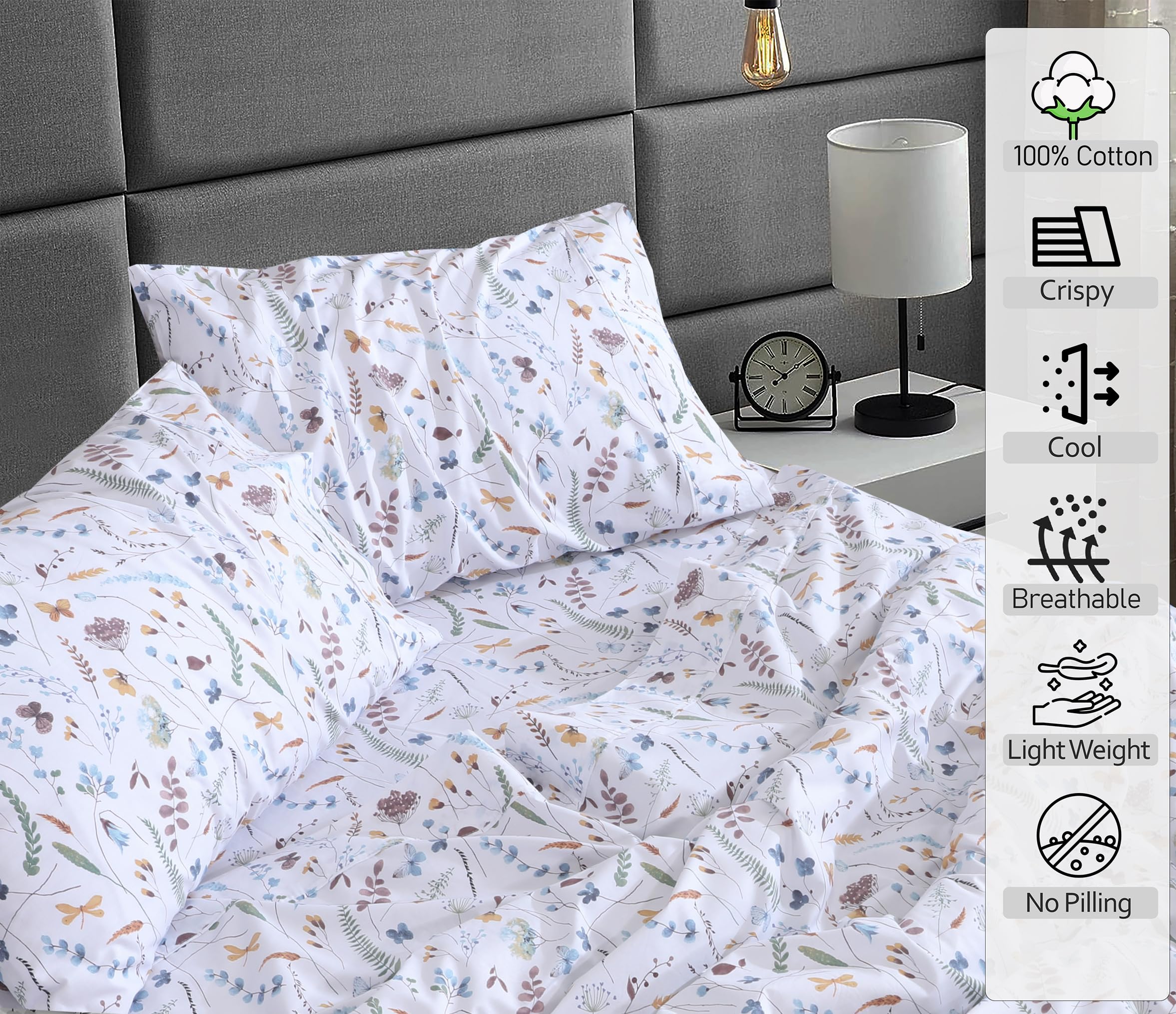RUVANTI king fitted sheet with 16-inch deep pocket for tall mattresses.