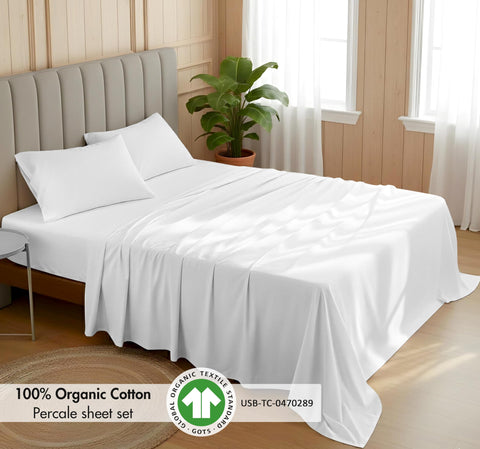 RUVANTI queen sheets with percale weave highlight breathability and cool comfort