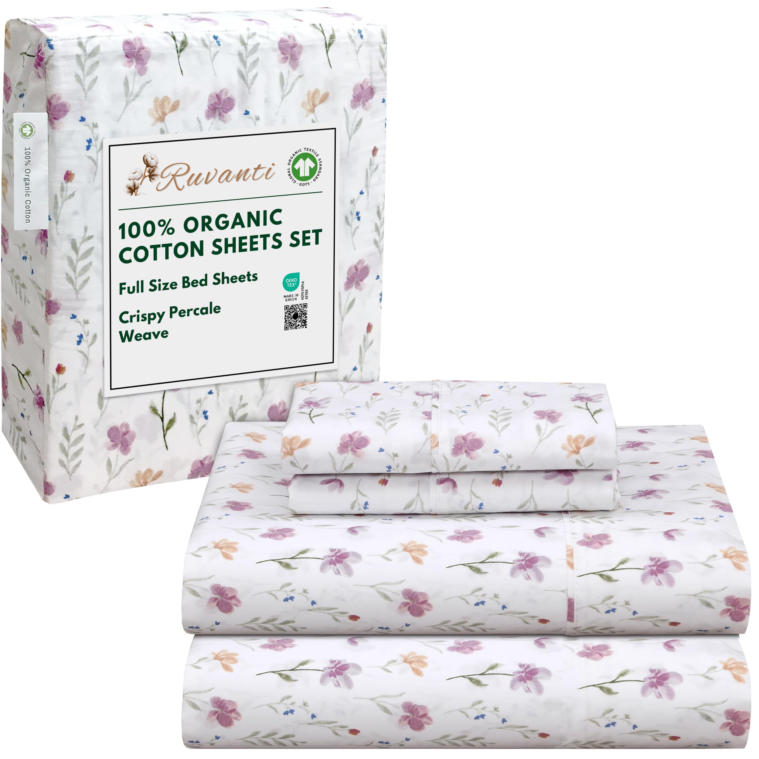 RUVANTI peach-finish sheets close-up showing silky smooth surface for restful sleep