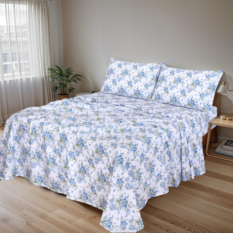 Close-up of RUVANTI percale fabric showing tight weave for durability.