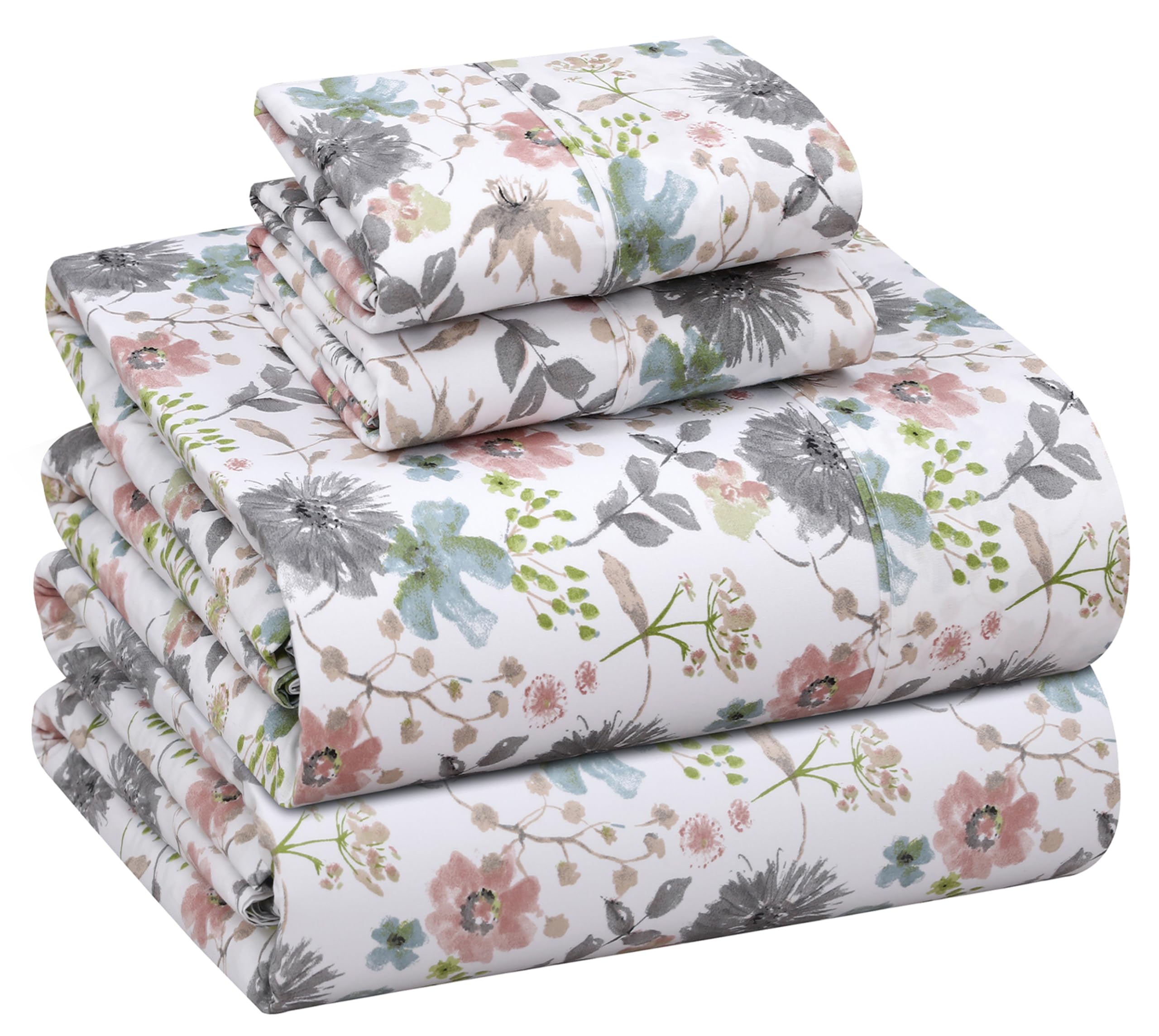 RUVANTI percale sheets full size show crisp, breathable comfort.