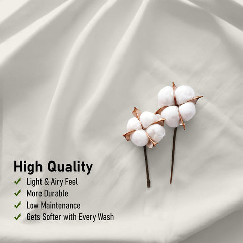 RUVANTI ivory color sheets offer timeless, versatile bedroom styling.