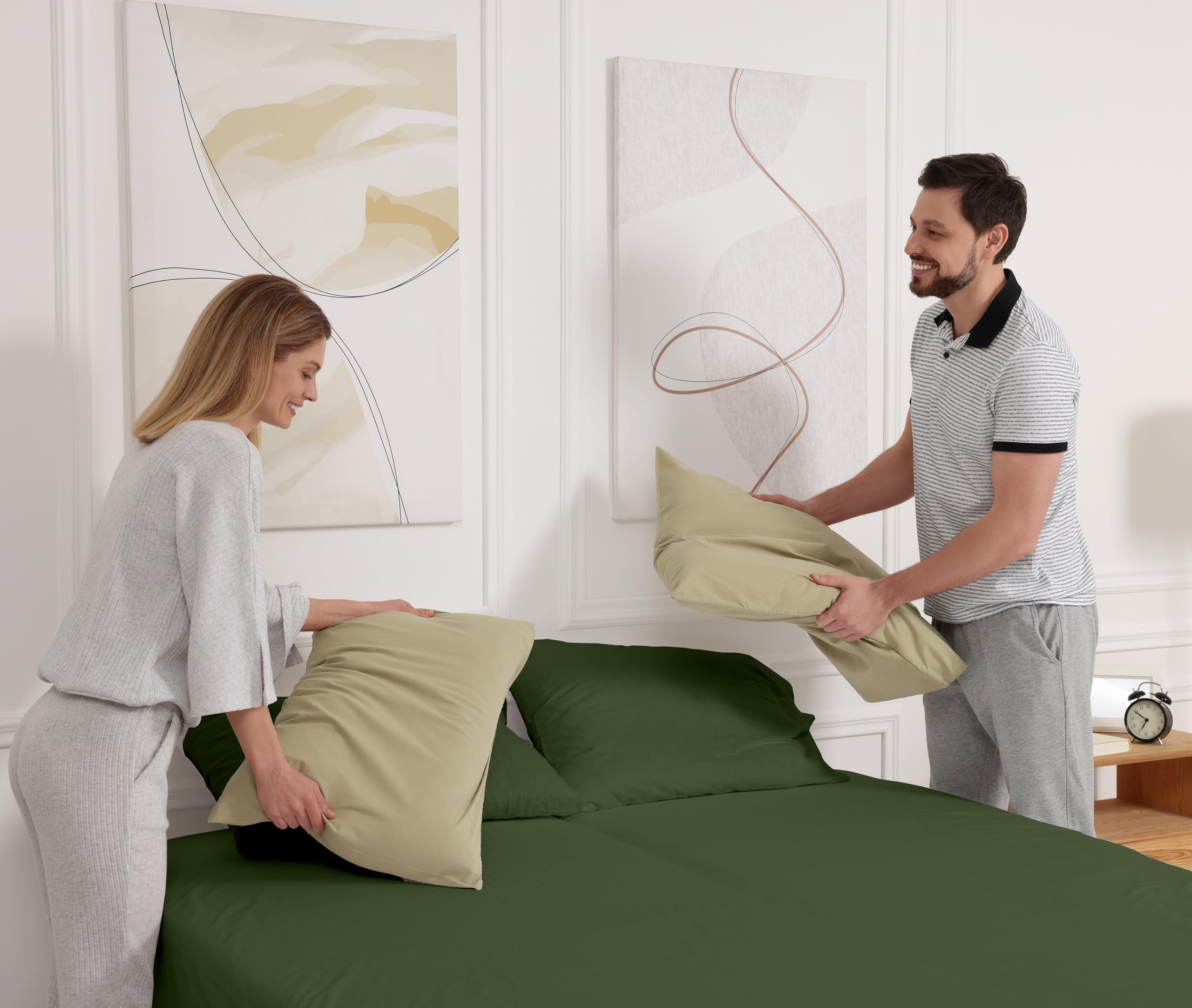 RUVANTI durable percale sheets stay vibrant after multiple washes.