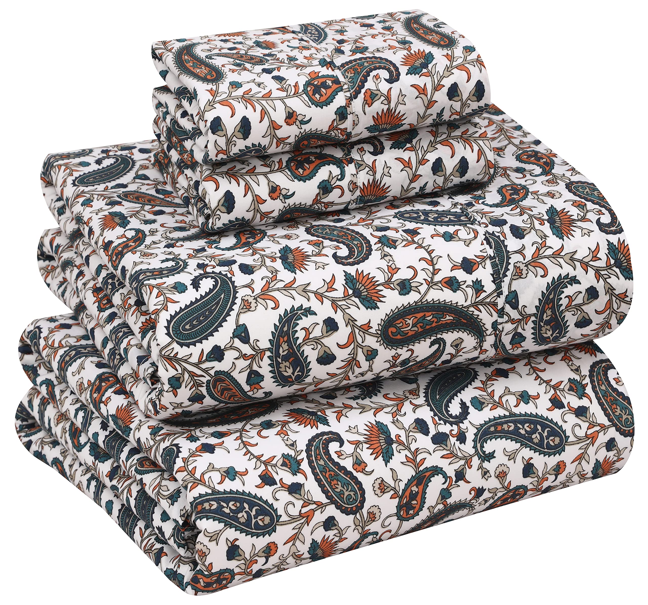 RUVANTI percale queen flat sheet with crisp breathable finish for cool all-night comfort