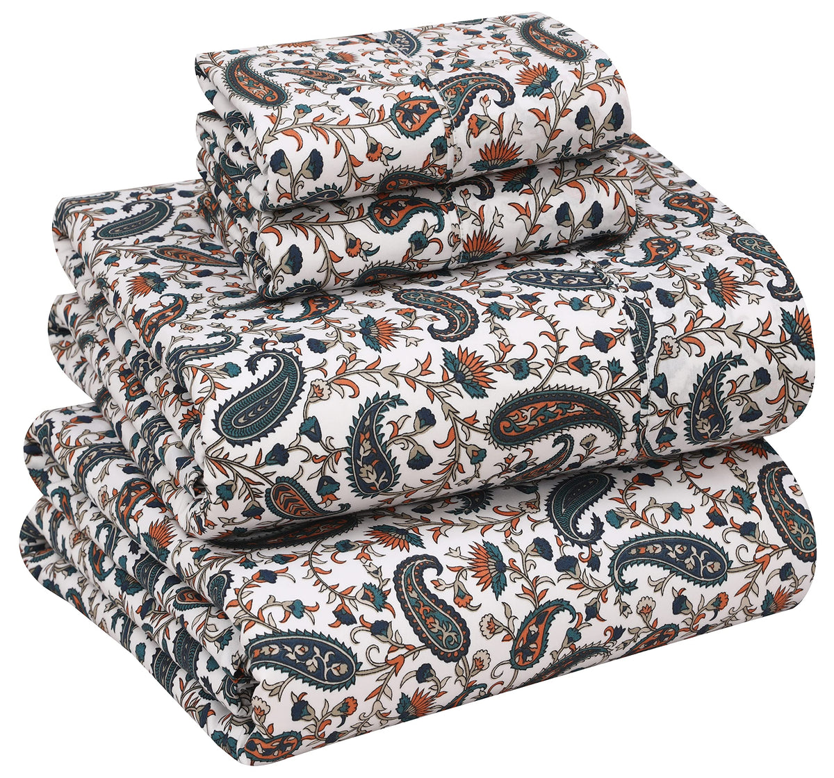 RUVANTI percale queen flat sheet with crisp breathable finish for cool all-night comfort