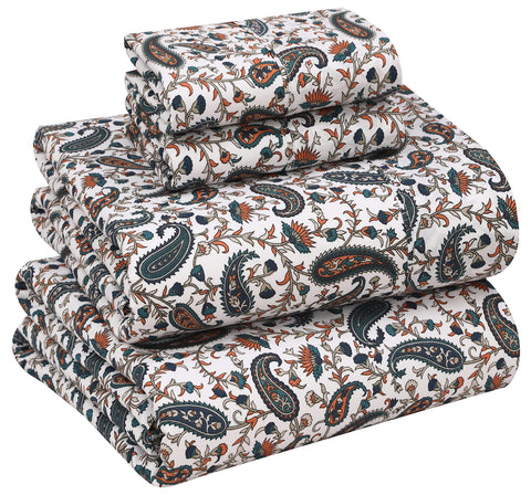 RUVANTI percale queen flat sheet with crisp breathable finish for cool all-night comfort