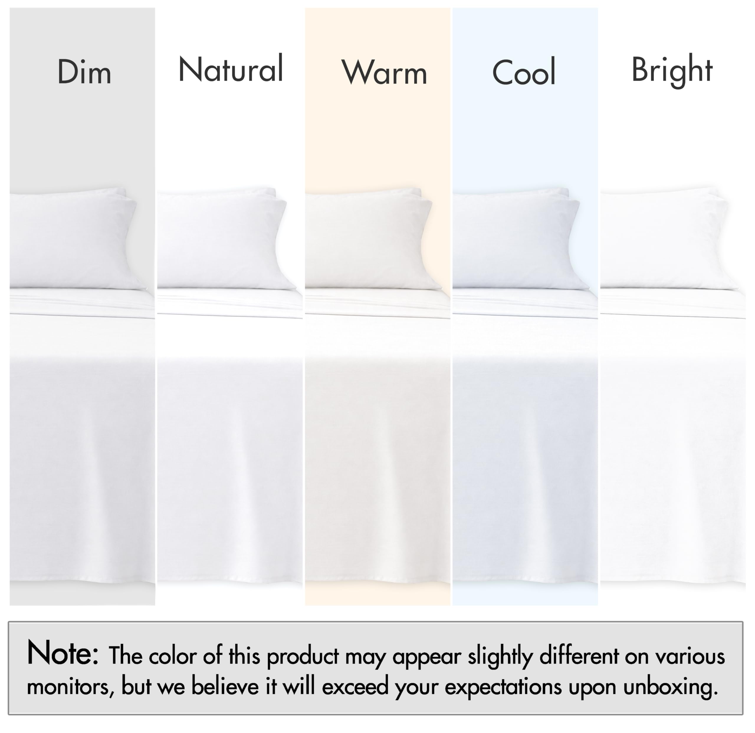 RUVANTI packaging of 4-piece percale sheet set for easy gifting
