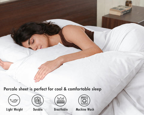 RUVANTI pillowcases showing clean, crisp percale finish for everyday luxury