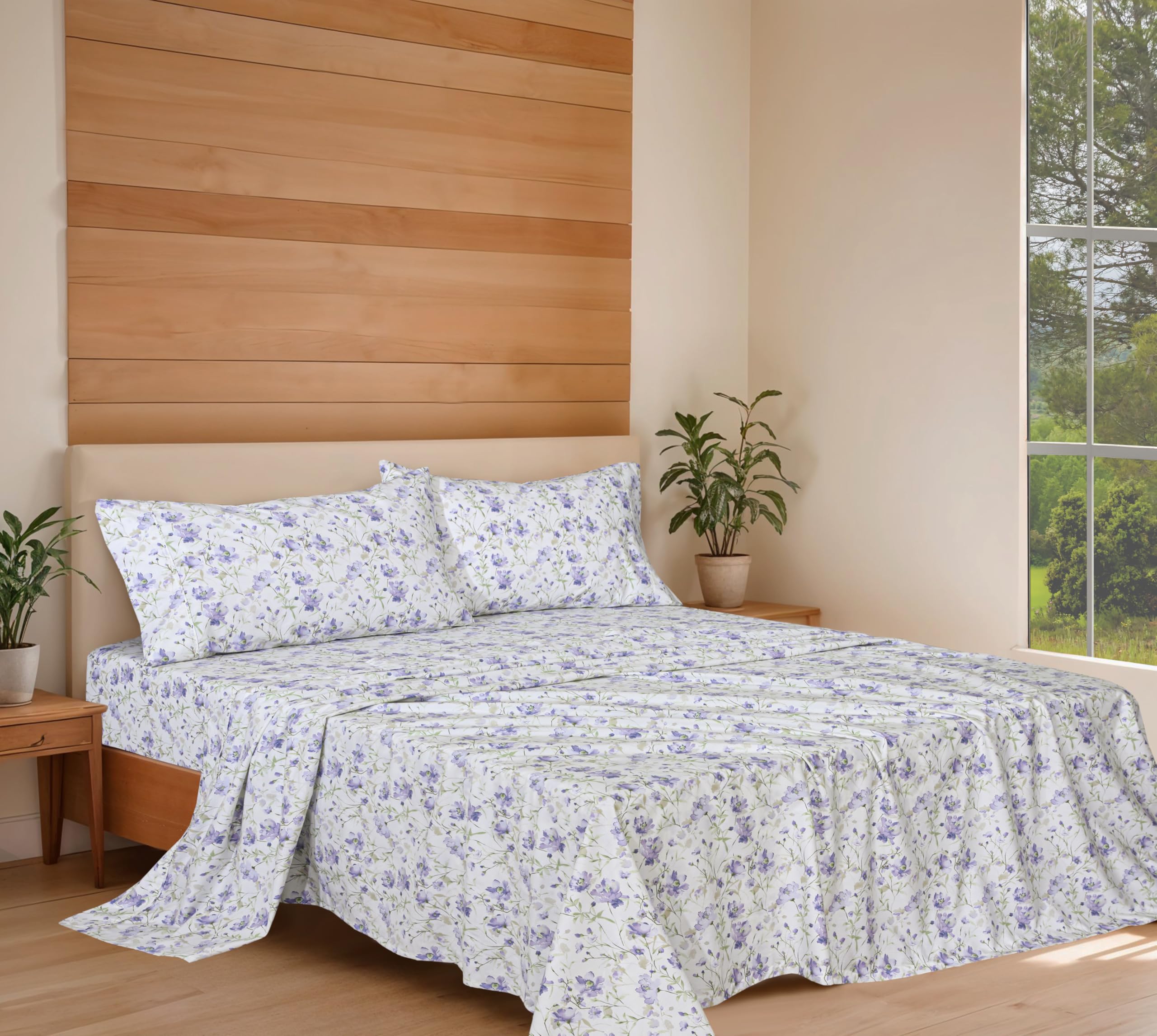 RUVANTI breathable percale weave texture for cool, restful nights.