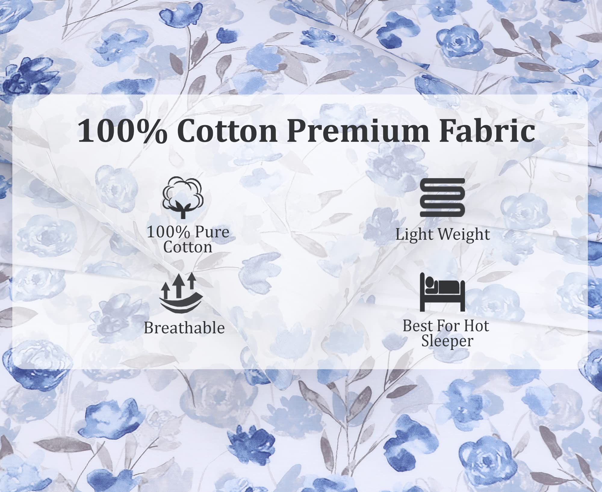 RUVANTI percale weave detail shows durable breathable fabric.