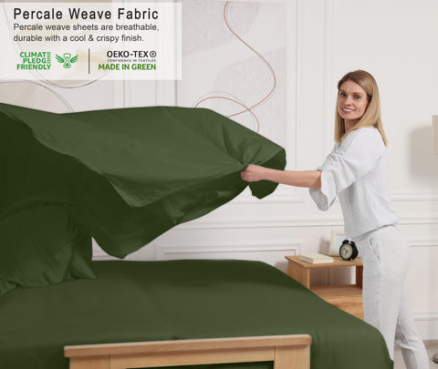 RUVANTI pillowcases 20x40 inch in chive provide comfortable sleep.