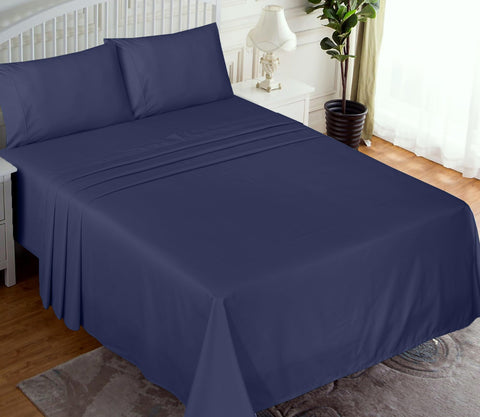 RUVANTI queen fitted sheet with 16-inch pocket stays secure.
