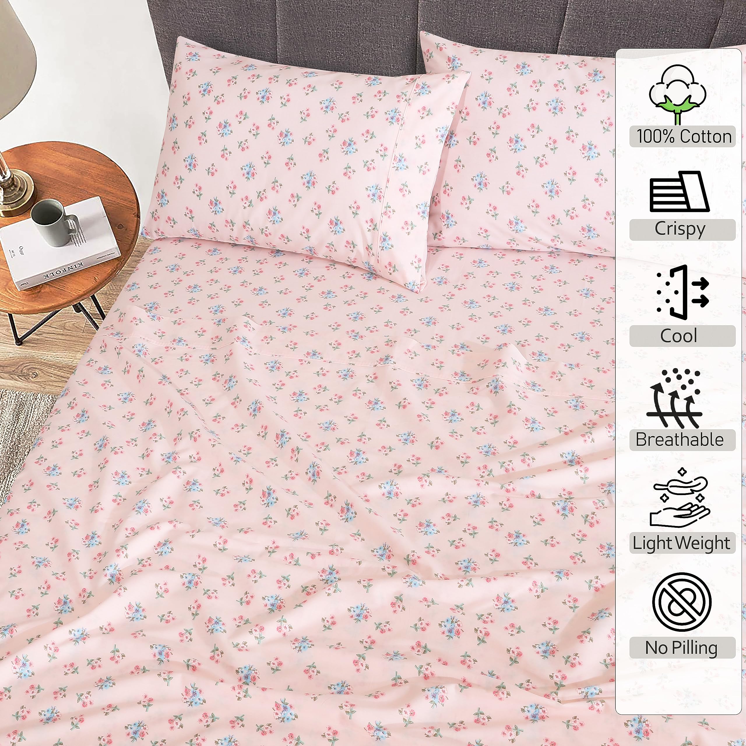 RUVANTI queen fitted sheet deep pocket 16in ensures secure fit on taller mattresses.
