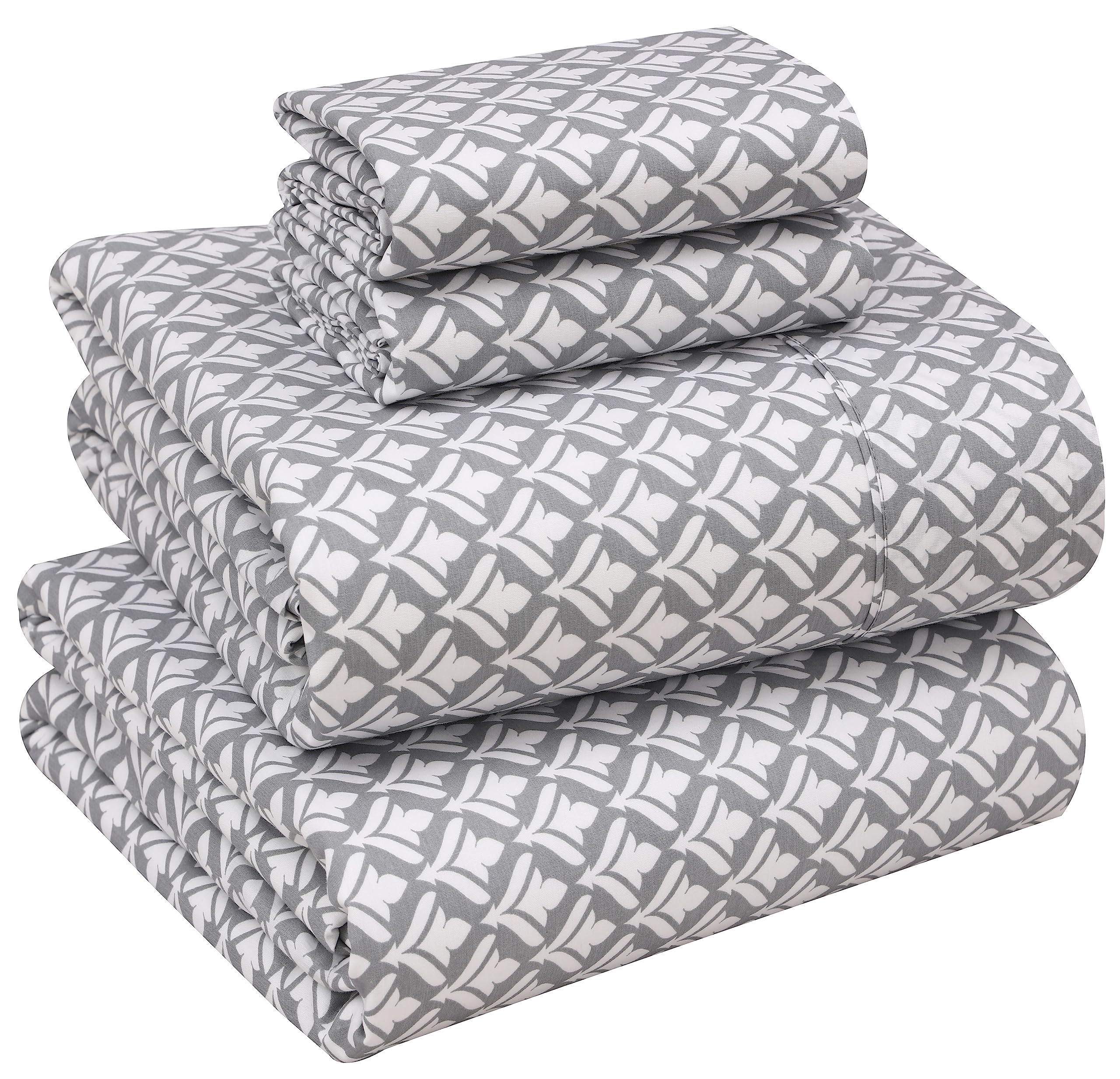 RUVANTI queen percale flat sheet close-up weave, crisp and breathable.