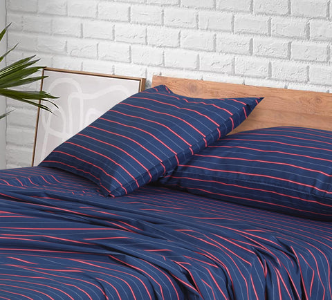 RUVANTI care tips for machine washing to preserve crisp percale texture.