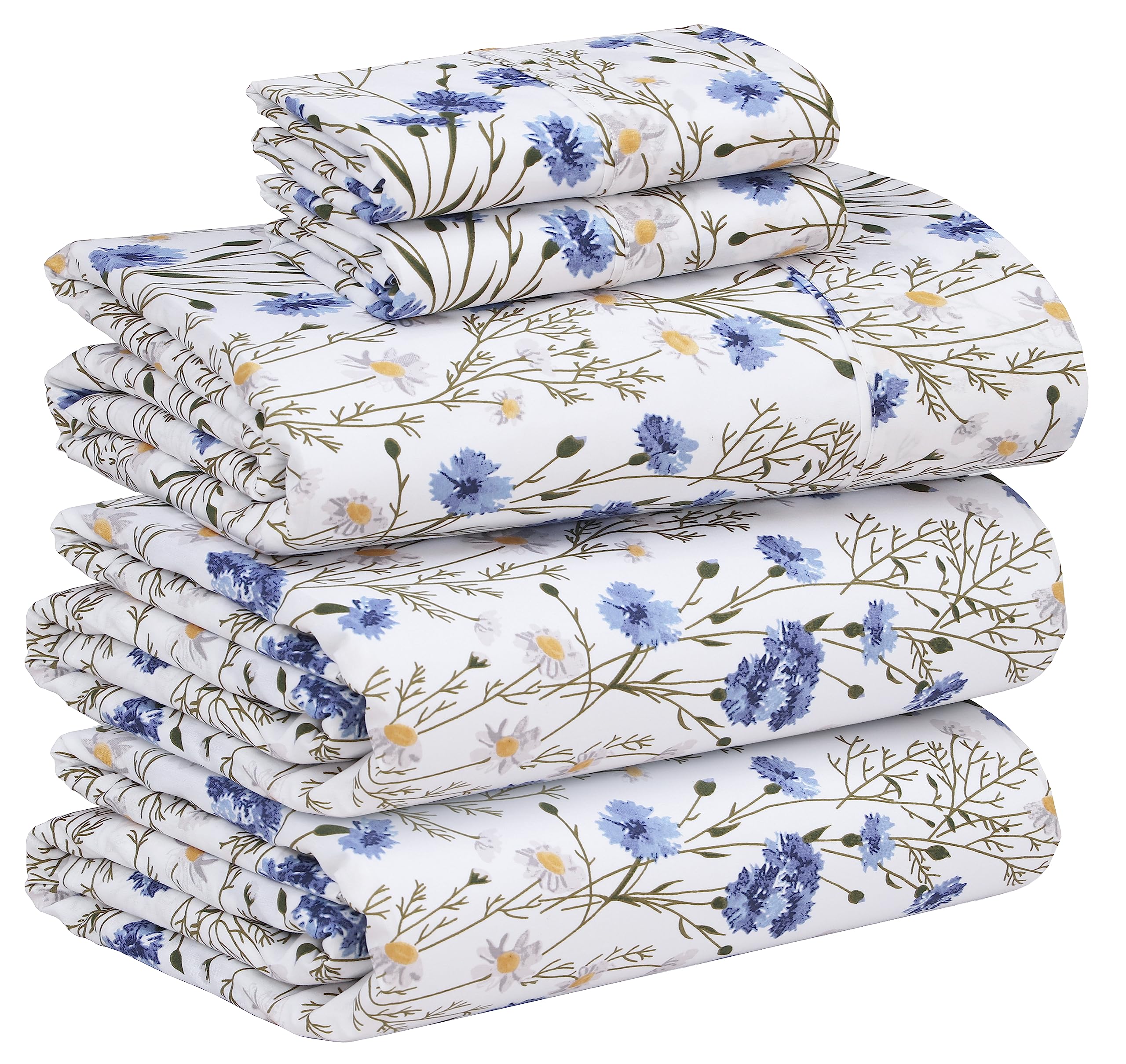 RUVANTI Sweet Pea percale flat sheet 108x102 shows crisp cooling ament