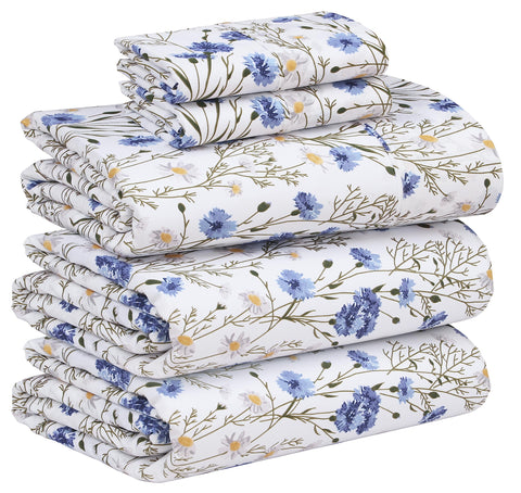 RUVANTI Sweet Pea percale flat sheet 108x102 shows crisp cooling ament