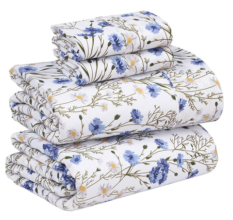 RUVANTI Sweet Pea percale floral design offers cool, breathable sleep.