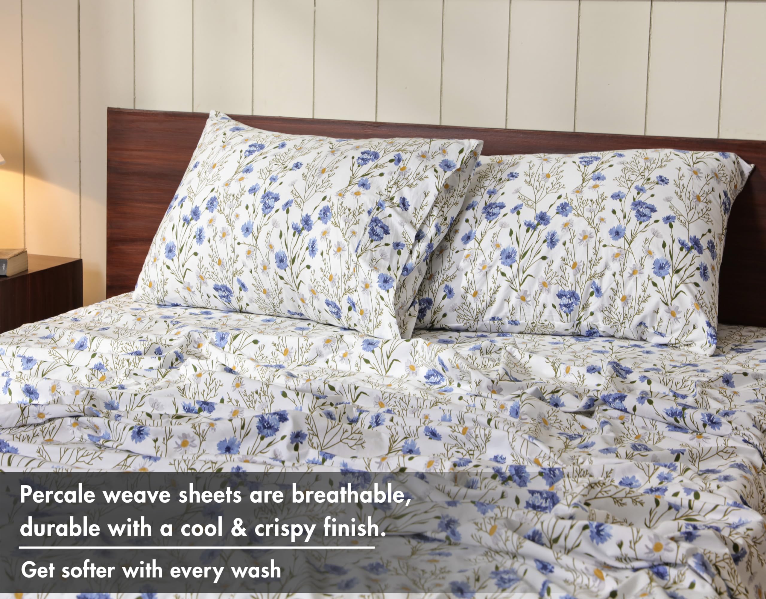 RUVANTI pillowcase displays vibrant floral print with colorfast dyes