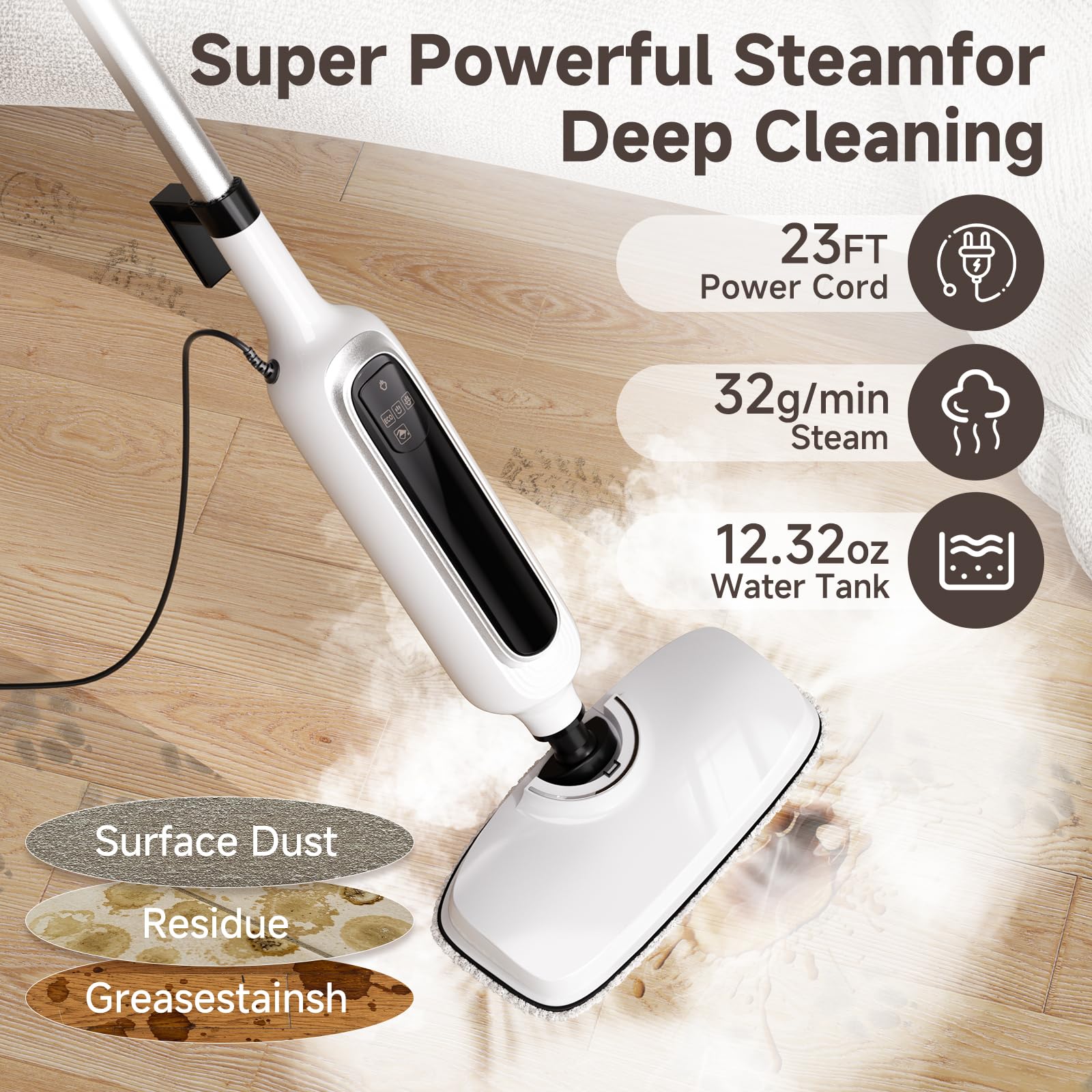 Rvwsx 260 F steam cleans deeply and dries quickly