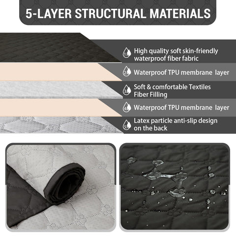 Rwoyno dark grey recliner cover complements decor and hides stains