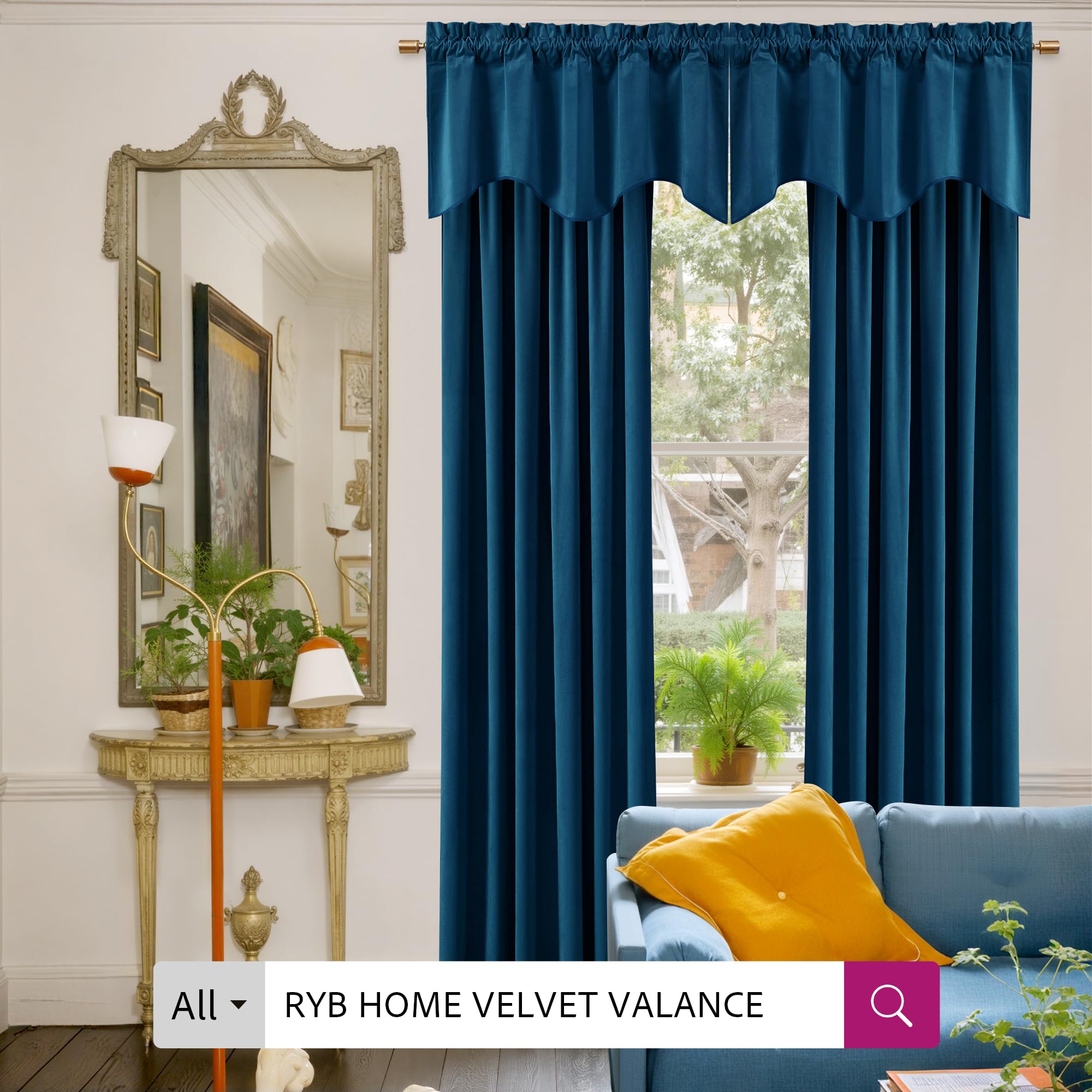 Energy-saving insulation feature of RYB HOME blue velvet curtains