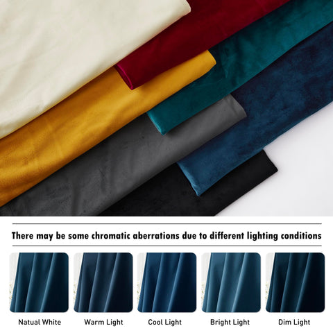 Stylish navy blue velvet curtains by RYB HOME in modern decor