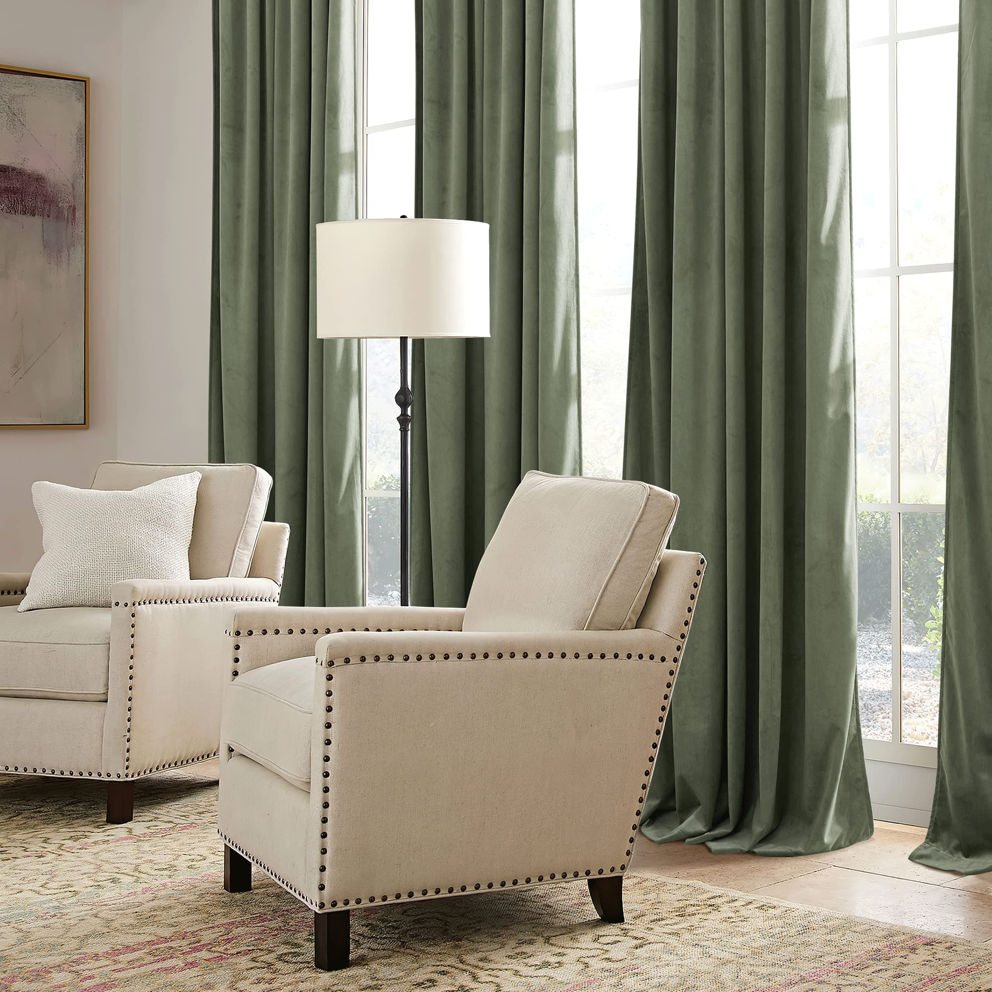 RYB HOME easy-care curtains machine washable for busy households.